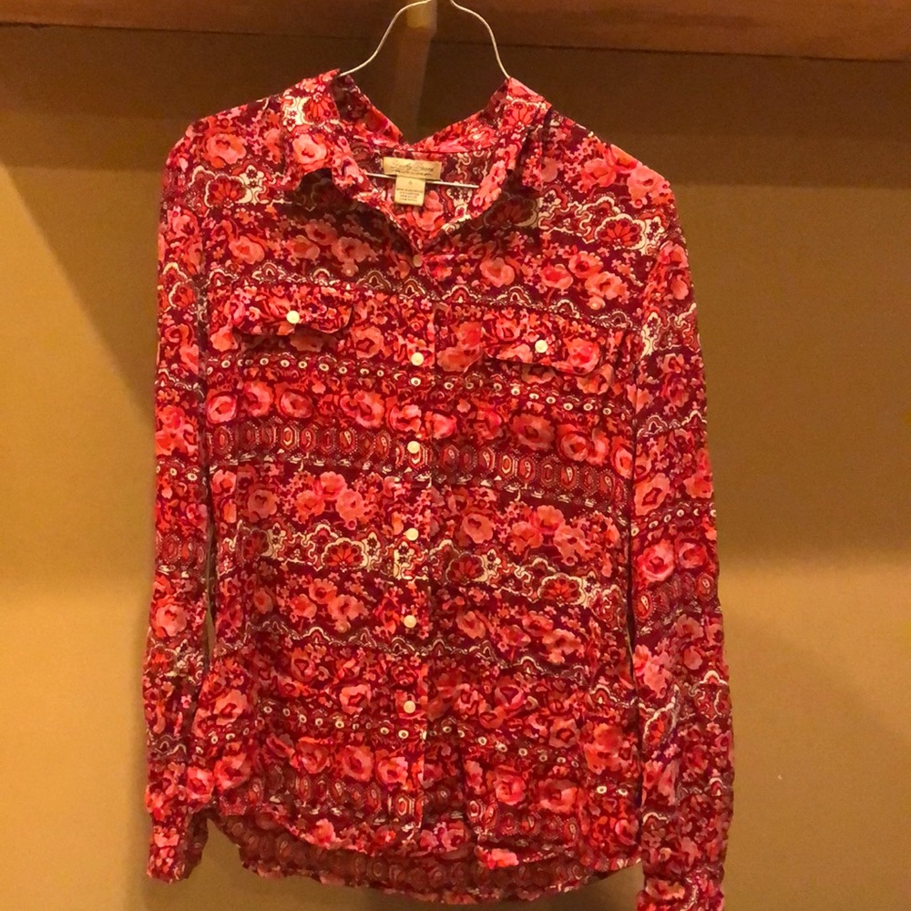 Lucky brand button down knit shirt